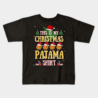 Funny Christmas Basketball Lover This Is My Christmas Pajama Kids T-Shirt